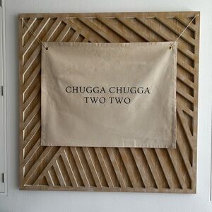 Chugga Chugga Two Two Canvas Sign for Train Birthday